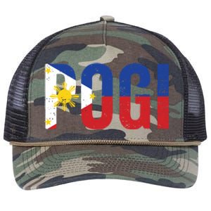 Hilarious Pogi Statet In Philippine Flag Design Idea Gift Retro Rope Trucker Hat Cap