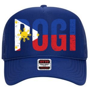 Hilarious Pogi Statet In Philippine Flag Design Idea Gift High Crown Mesh Back Trucker Hat