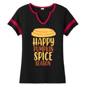 Happy Pumpkin Spice Season Coffee Lover Ladies Halftime Notch Neck Tee