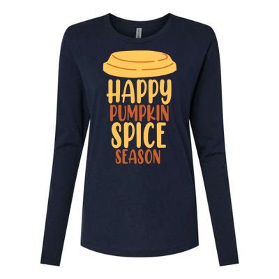 Happy Pumpkin Spice Season Coffee Lover Womens Cotton Relaxed Long Sleeve T-Shirt