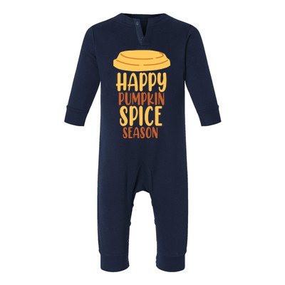 Happy Pumpkin Spice Season Coffee Lover Infant Fleece One Piece