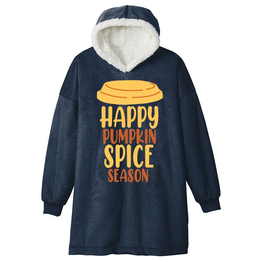Happy Pumpkin Spice Season Coffee Lover Hooded Wearable Blanket