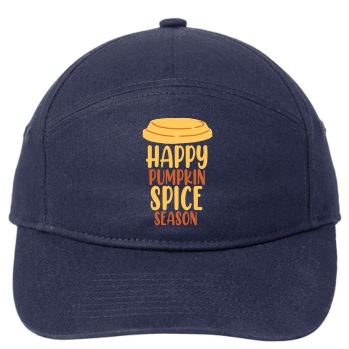 Happy Pumpkin Spice Season Coffee Lover 7-Panel Snapback Hat