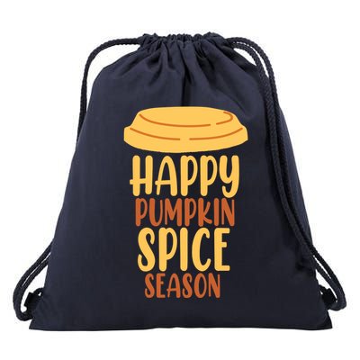 Happy Pumpkin Spice Season Coffee Lover Drawstring Bag