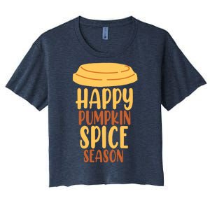 Happy Pumpkin Spice Season Coffee Lover Women's Crop Top Tee