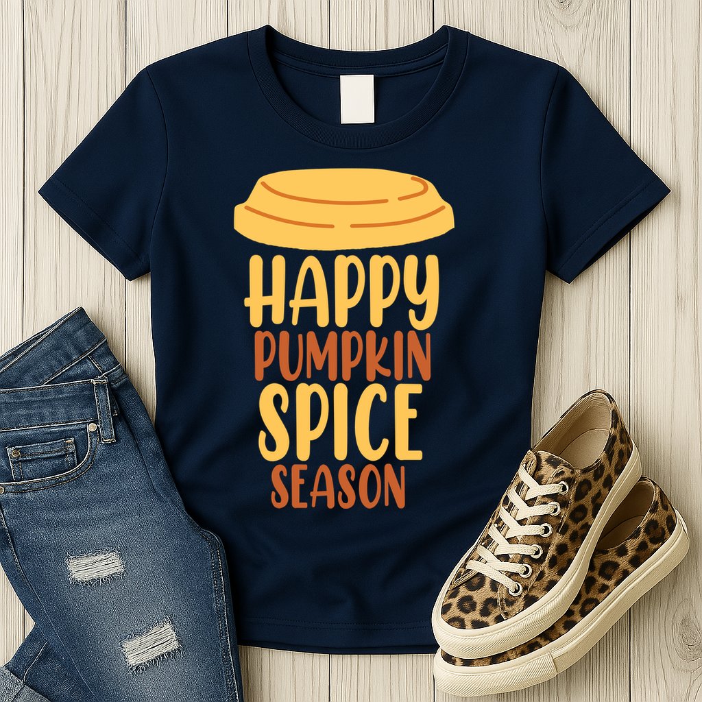 Happy Pumpkin Spice Season Coffee Lover Womens T-Shirt