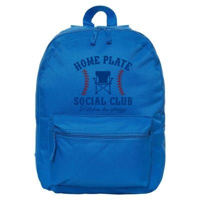 Home Plate Social Club Pitches Be Crazy Baseball Gift 16 in Basic Backpack