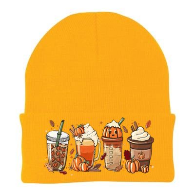 Halloween Pumpkin Spice Coffee Lover Knit Cap Winter Beanie