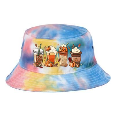 Halloween Pumpkin Spice Coffee Lover Tie Dye Newport Bucket Hat