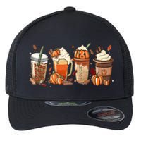 Halloween Pumpkin Spice Coffee Lover Flexfit Unipanel Trucker Cap