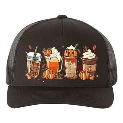 Halloween Pumpkin Spice Coffee Lover Yupoong Adult 5-Panel Trucker Hat