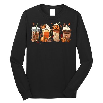 Halloween Pumpkin Spice Coffee Lover Long Sleeve Shirt