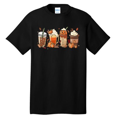 Halloween Pumpkin Spice Coffee Lover Tall T-Shirt