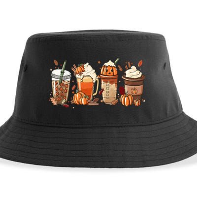 Halloween Pumpkin Spice Coffee Lover Sustainable Bucket Hat