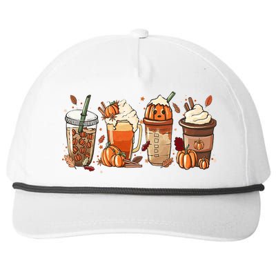 Halloween Pumpkin Spice Coffee Lover Snapback Five-Panel Rope Hat