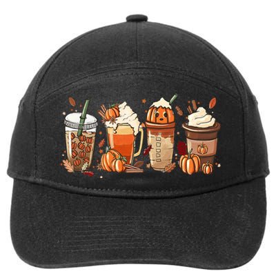 Halloween Pumpkin Spice Coffee Lover 7-Panel Snapback Hat