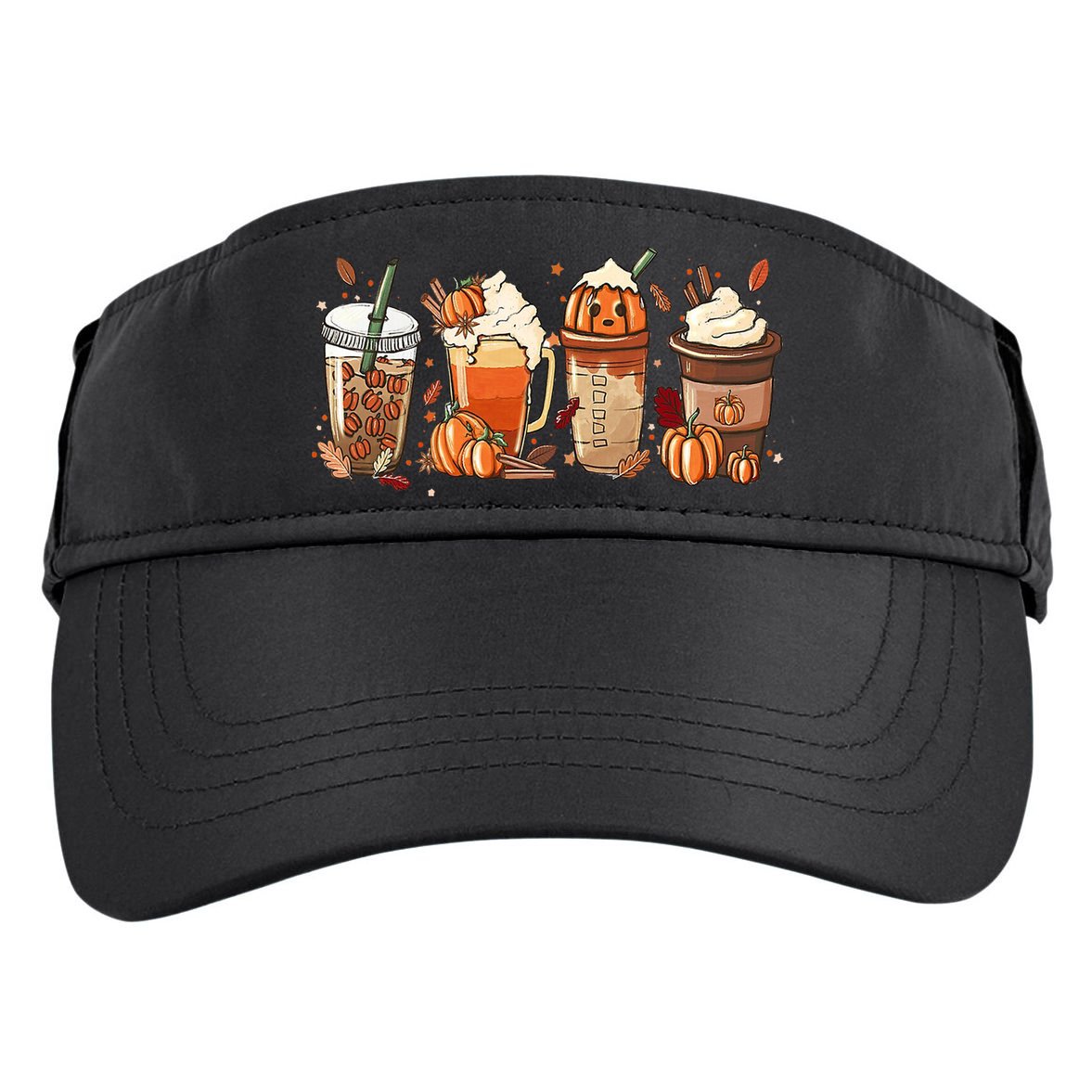 Halloween Pumpkin Spice Coffee Lover Adult Drive Performance Visor