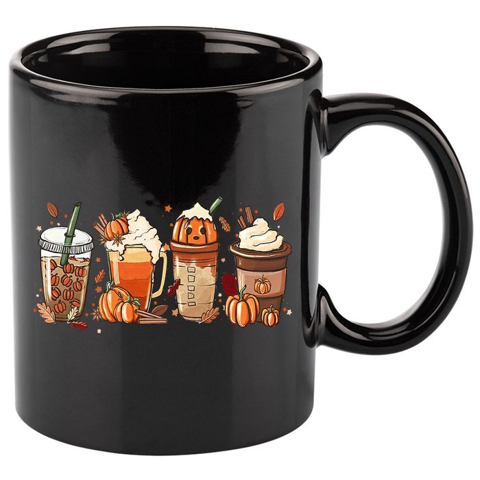 Halloween Pumpkin Spice Coffee Lover 11oz C Handle Ceramic Mug