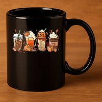 Halloween Pumpkin Spice Coffee Lover 11oz C Handle Ceramic Mug
