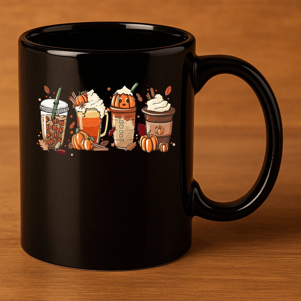 Halloween Pumpkin Spice Coffee Lover 11oz C Handle Ceramic Mug