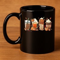 Halloween Pumpkin Spice Coffee Lover 11oz C Handle Ceramic Mug