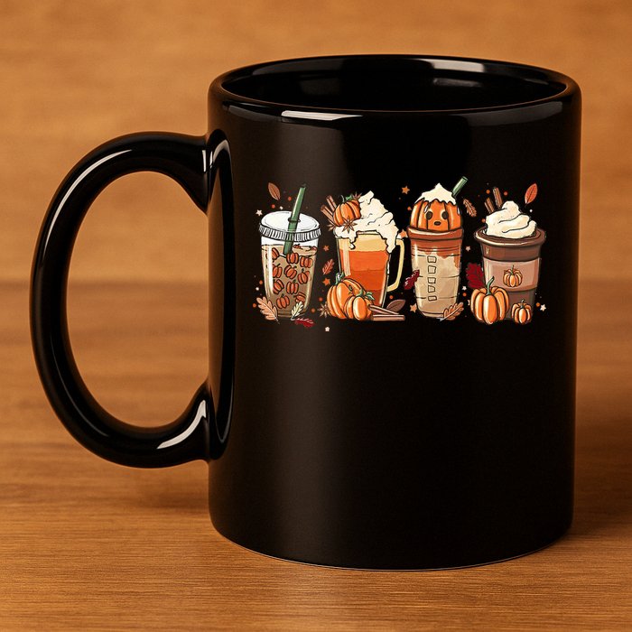 Halloween Pumpkin Spice Coffee Lover 11oz C Handle Ceramic Mug