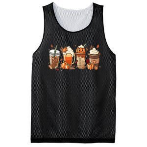 Halloween Pumpkin Spice Coffee Lover Mesh Reversible Basketball Jersey Tank