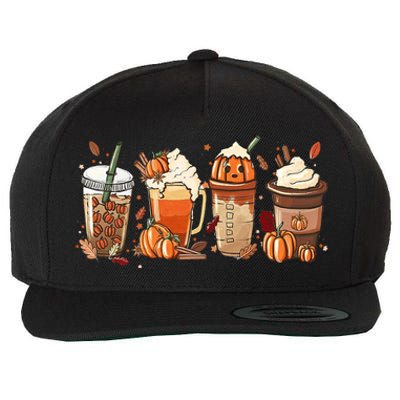 Halloween Pumpkin Spice Coffee Lover Wool Snapback Cap