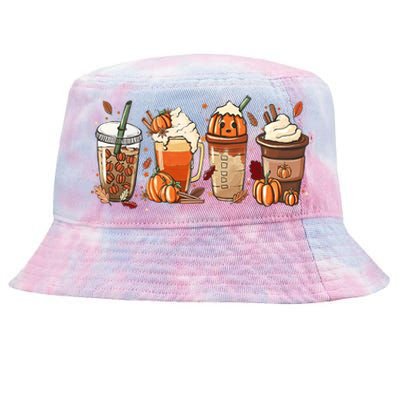 Halloween Pumpkin Spice Coffee Lover Tie-Dyed Bucket Hat