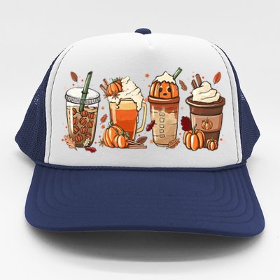 Halloween Pumpkin Spice Coffee Lover Trucker Hat