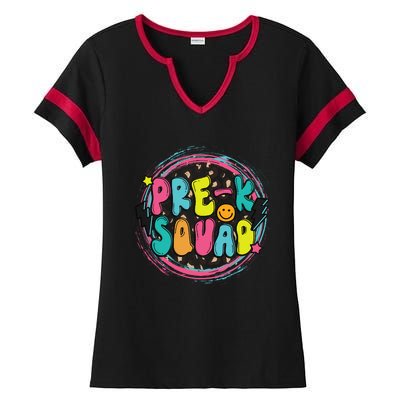 Hello Preschool Squad Preschool First Day Preschool PreK Teacher Ladies Halftime Notch Neck Tee