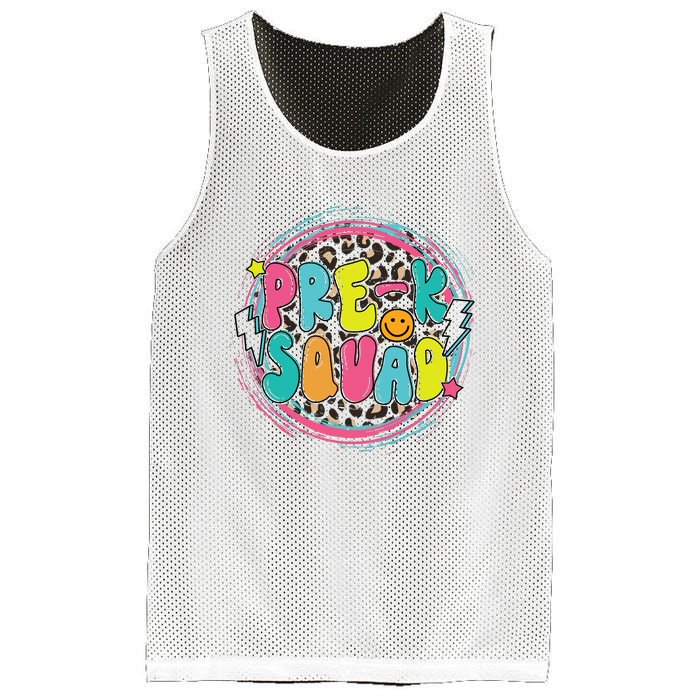 Hello Preschool Squad Preschool First Day Preschool PreK Teacher Mesh Reversible Basketball Jersey Tank