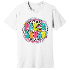 Hello Preschool Squad Preschool First Day Preschool PreK Teacher Premium T-Shirt