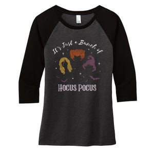 Hocus Pocus_ Sisters Its Just A Bunch Of _Hocus Pocus Halloween Gift Women's Tri-Blend 3/4-Sleeve Raglan Shirt