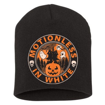 Halloween Pumpkin Scary Funny Motionlesses In White Short Acrylic Beanie