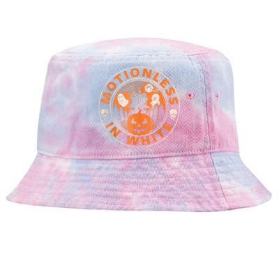 Halloween Pumpkin Scary Funny Motionlesses In White Tie-Dyed Bucket Hat