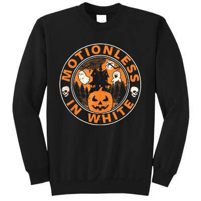 Halloween Pumpkin Scary Funny Motionlesses In White Sweatshirt