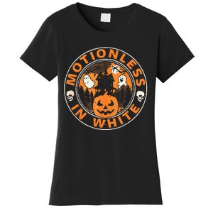 Halloween Pumpkin Scary Funny Motionlesses In White Women's T-Shirt