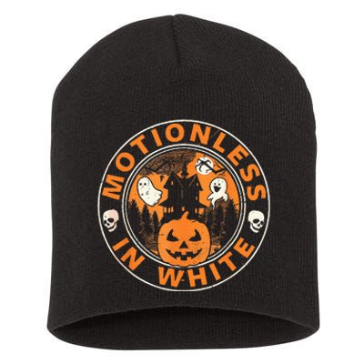 Halloween Pumpkin Scary Funny Motionlesses In White Short Acrylic Beanie