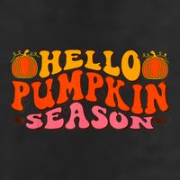 Hello Pumpkin Season Wavy Groovy Thanksgiving Graphic Cool Comfort Performance Bucket Hat