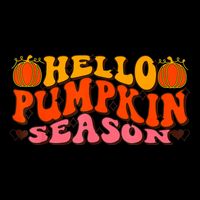 Hello Pumpkin Season Wavy Groovy Thanksgiving Graphic Bucket Hat