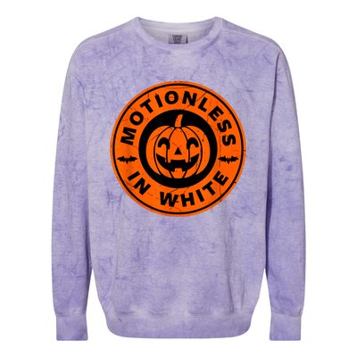 Halloween Pumpkin Scary Funny Motionlesses In White Colorblast Crewneck Sweatshirt