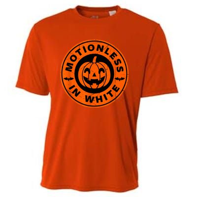 Halloween Pumpkin Scary Funny Motionlesses In White Cooling Performance Crew T-Shirt