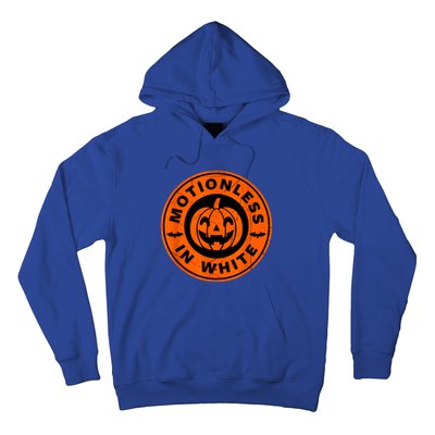 Halloween Pumpkin Scary Funny Motionlesses In White Hoodie