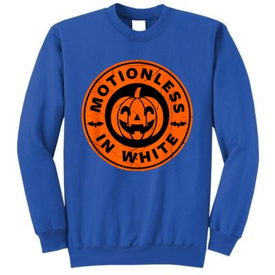 Halloween Pumpkin Scary Funny Motionlesses In White Sweatshirt