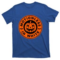 Halloween Pumpkin Scary Funny Motionlesses In White T-Shirt