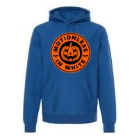 Halloween Pumpkin Scary Funny Motionlesses In White Premium Hoodie