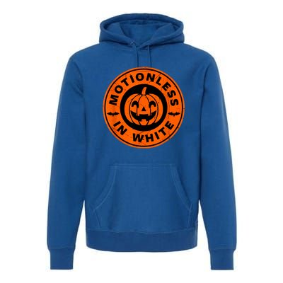 Halloween Pumpkin Scary Funny Motionlesses In White Premium Hoodie