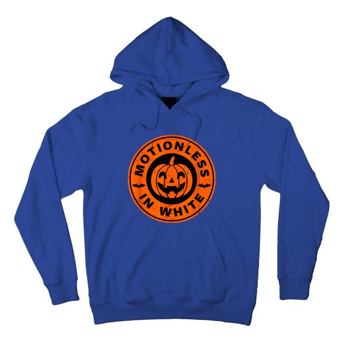 Halloween Pumpkin Scary Funny Motionlesses In White Tall Hoodie