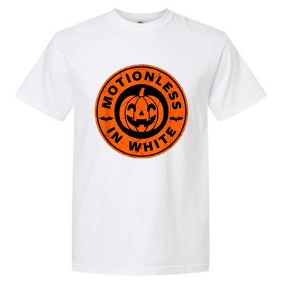 Halloween Pumpkin Scary Funny Motionlesses In White Garment-Dyed Heavyweight T-Shirt